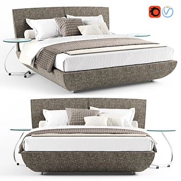 Ruf Betten RIVA Bed: Stylish Comfort for your Bedroom 3D model image 1 