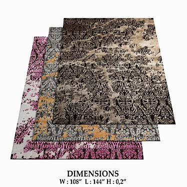 Erased Classic Alcaraz Sky Rugs 3D model image 1 