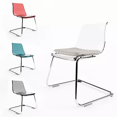 Sleek Transparent Tobias Chair 3D model image 1 