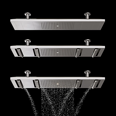 Luxury Shower Heaven: Animated Water Flow 3D model image 1 