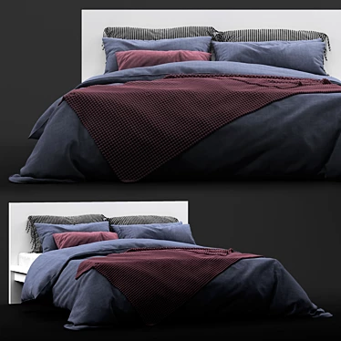 Modern, Spacious IKEA MALM Bed 3D model image 1 