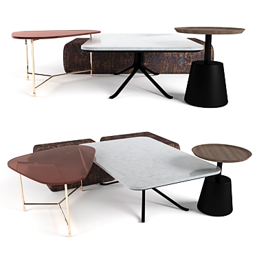 Title: Stellar Works Coffee Table, Loft Design 3D model image 1 