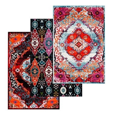  Luxe Carpet Set 3-Pack - Premium Textures, Multiple Styles 3D model image 1 