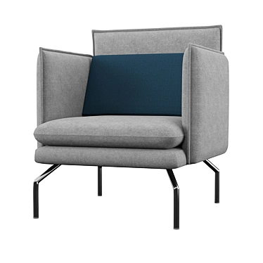 Brecken Lounge Chair: The Epitome of Comfort 3D model image 1 