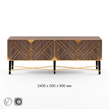 Elegant SIRMIONE Sideboard 3D model image 1 