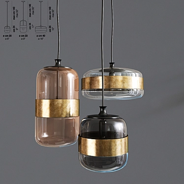 Vistosi Futura SP Pendant - Elegant Lighting Solution 3D model image 1 