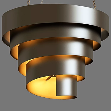 Elegant Chiffonade Pendant Light 3D model image 1 