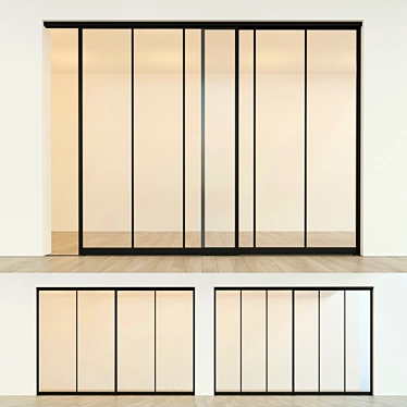 Versatile Sliding Compartment Door 3D model image 1 