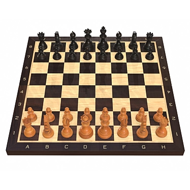 Classic Chess Set: Detailed 3D Pieces 3D model image 1 