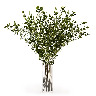 Elegant Branches Vase Decoration 3D model image 1 