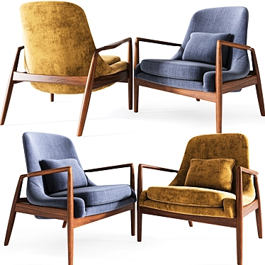 Contemporary Lucas Lounge Chair 3D model image 1 