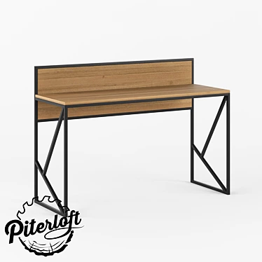 Industrial Loft Table 3D model image 1 