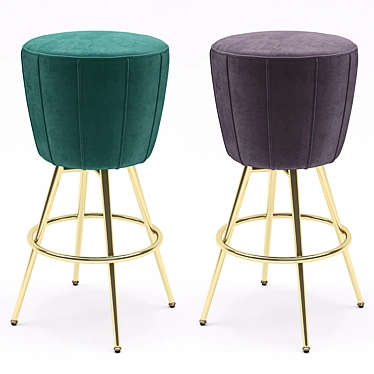 Elegant Eichholtz Bar Stool 3D model image 1 