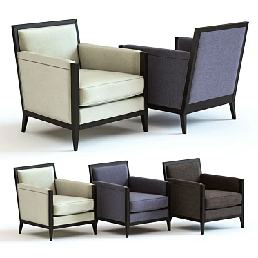 Sleek Bradley Armchair: 3D Model 3D model image 1 