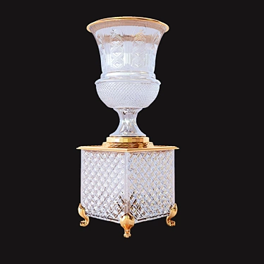 Elegant Crystal Keepsake Jar 3D model image 1 