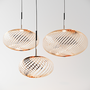 Sleek Spring Pendant Light 3D model image 1 