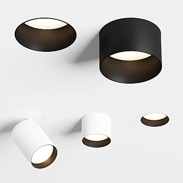 Sleek Round Lighting: Xal Move It 45 & 85 3D model image 1 