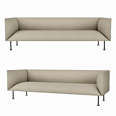 Sleek and Stylish Godot Sofa 3D model image 1 