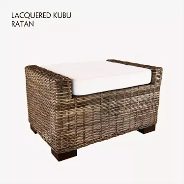 Kubu Rattan Chair: Exquisitely Crafted Elegance 3D model image 1 