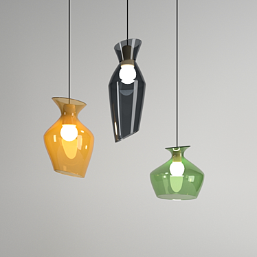 Elegant Malvasia Pendant Lamp 3D model image 1 