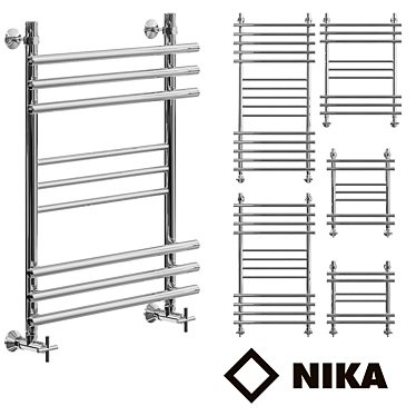 Nick LB2 Heated Towel Rail: Stylish and Customizable 3D model image 1 