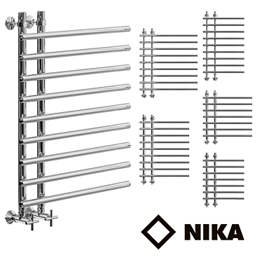 Nick LB4 Heated Towel Rail: Stylish and Customizable 3D model image 1 