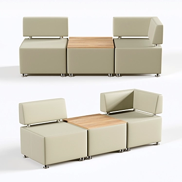 Malta 2-Seater Sofa: Stylish and Compact 3D model image 1 