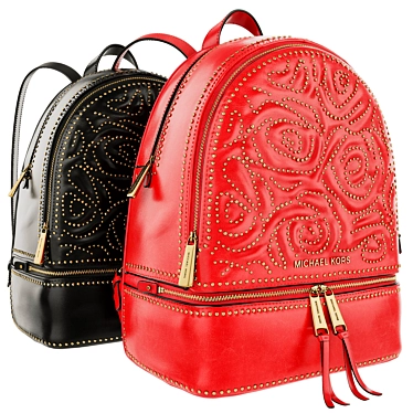 Michael Kors Rhea Leather Backpack 3D model image 1 