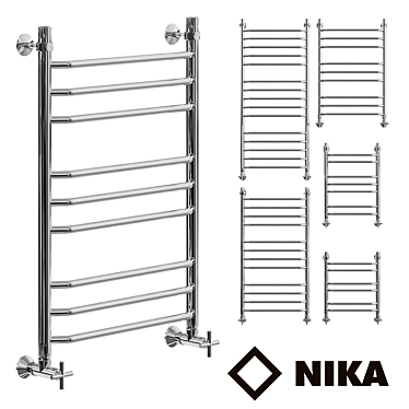 Nick LT_ Heated Towel Rail: Stylish and Customizable 3D model image 1 