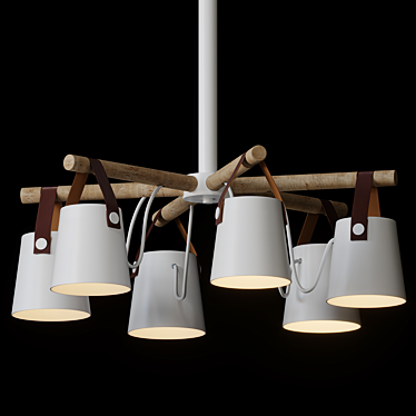  Elegant Natural Ceiling Lamp 3D model image 1 