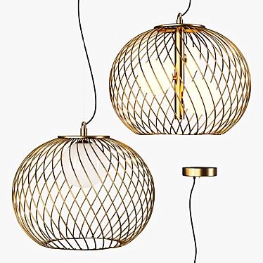 Elegant Pendant Lamp: Italux Clarisa 3D model image 1 