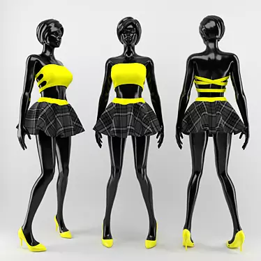 Marvelous Designer Female Mannequin 3D model image 1 
