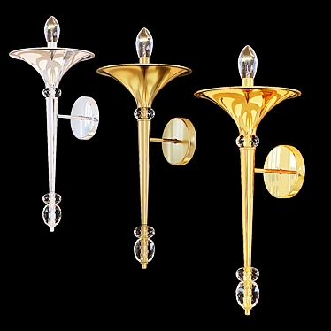 Crystal Lux Miracle AP1: Elegant Classic Chrome Wall Sconce 3D model image 1 