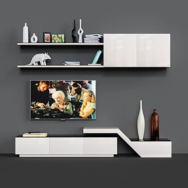 Title: Modern TV Zone: Functional Harmony 3D model image 1 