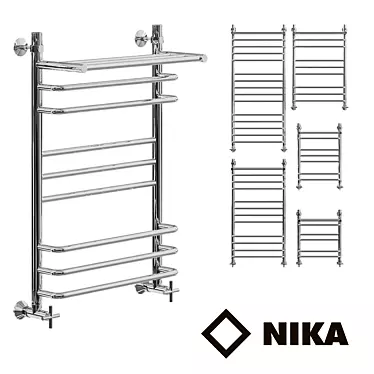 Nick L90_P_VP Heated Towel Rail: Stylish and Customizable 3D model image 1 