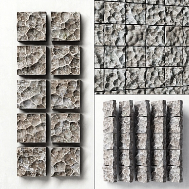 Rocky Panel Stone - Realistic 3D Texture 3D model image 1 