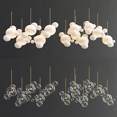 Elegant Bolle Chandelier - 24 and 34 Light 3D model image 1 