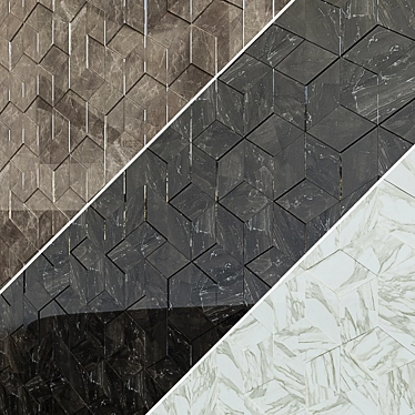 Elegant Sable 3D Mosaic Tiles 3D model image 1 