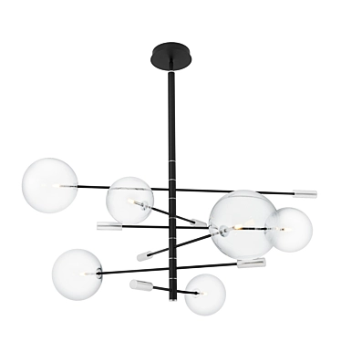 Modern LED Chandelier: Global 6 3D model image 1 