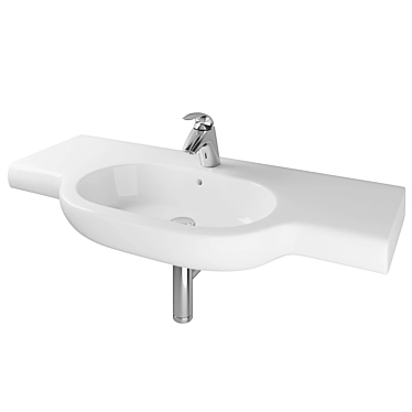 Roca MERIDIAN-N Porcelain Wall Sink 3D model image 1 