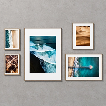 Modern Gallery Frame Set 3D model image 1 