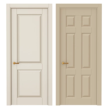 Elegant Classic Interior Doors 3D model image 1 