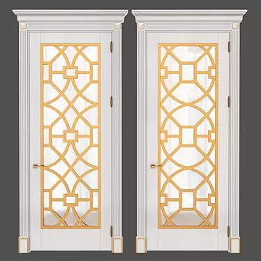 Elegant Heritage Doors 3D model image 1 