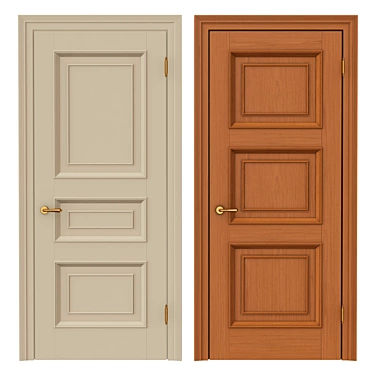 Elegant Classic Room Doors 3D model image 1 