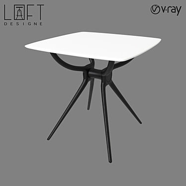 Sleek Plastic Table: LoftDesigne 6350 3D model image 1 