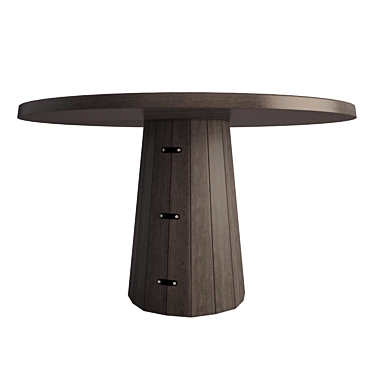 Contemporary 3D Wooden Table 3D model image 1 