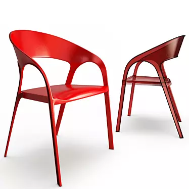 Sleek Plastic Outdoor Chair | Gossip Design 3D model image 1 