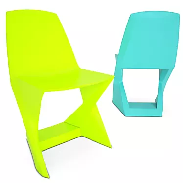 Vibrant Outdoor Plastic Chair 3D model image 1 