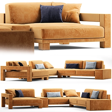 Vision Sofa: Sleek and Stylish Comfort 3D model image 1 
