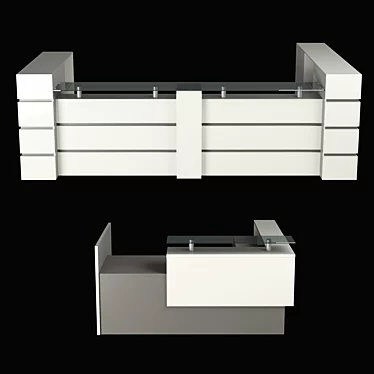 ALMIRA Double and Single Reception Desk 3D model image 1 